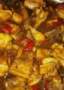 Ayam kecap pedas sederhana