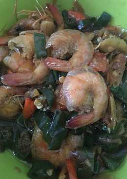 Udang Kecap Cabe Ijo Ala Anak Kost