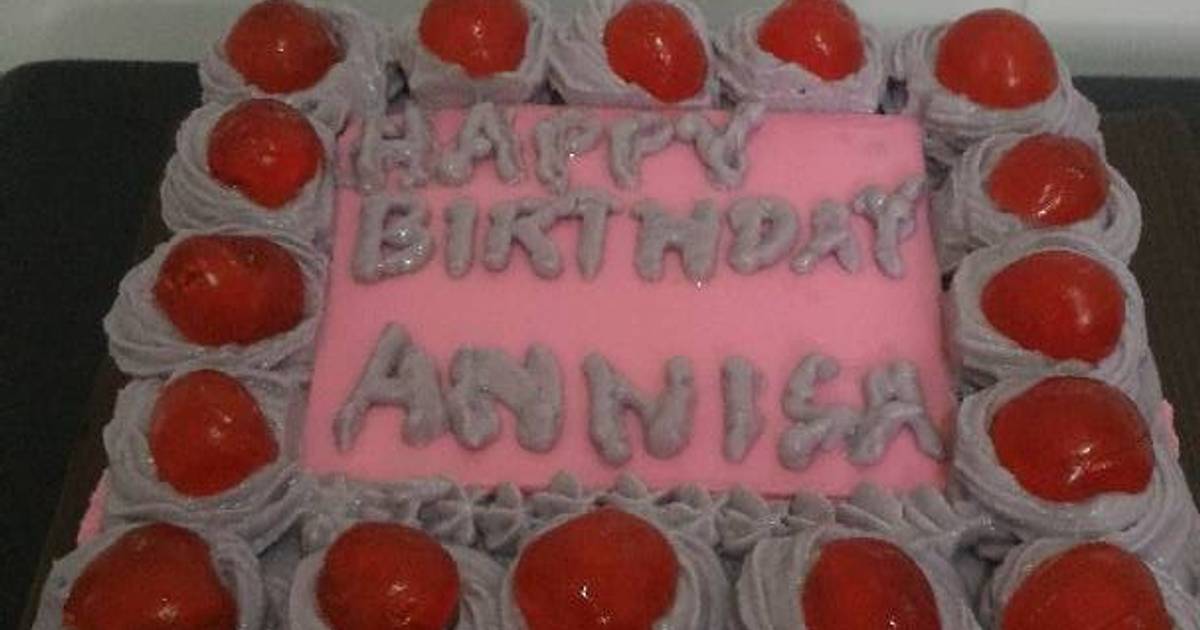 Resep Taro birthday cake Resep Taro birthday cake