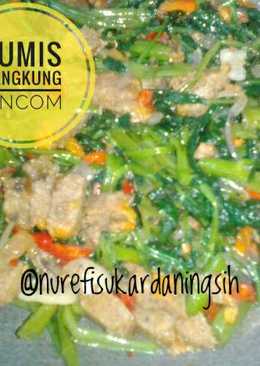 Tumis kangkung oncom