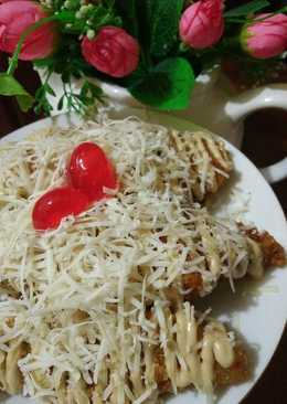 Crunchy banana with tiramisu n chesse