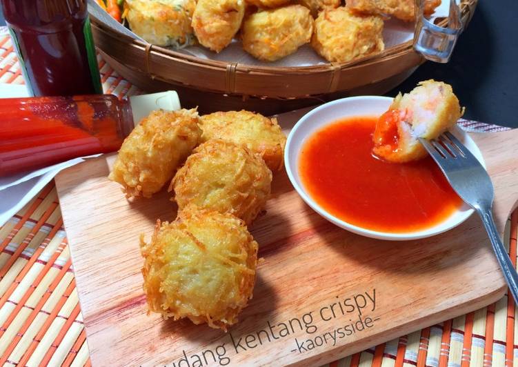 resep lengkap untuk Bola Udang Kentang Crispy