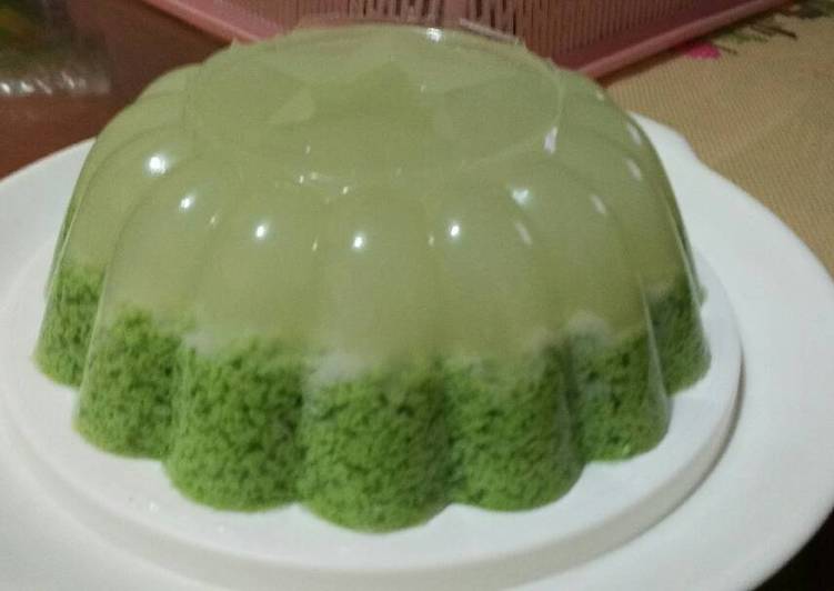 resep lengkap untuk Puding lumut pandan (TIDAK AMIS & mudah bgt)