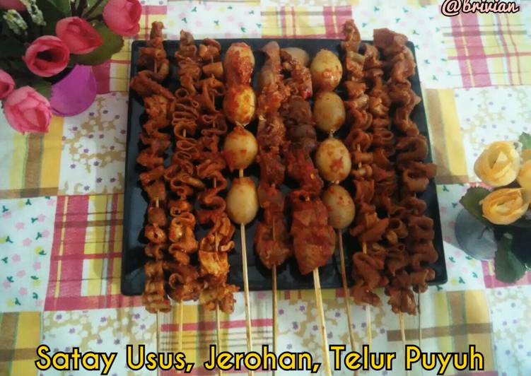 gambar untuk resep makanan Satay Usus, Jerohan, Telur Puyuh ??#ketofriendly #ketofy #debm #sate