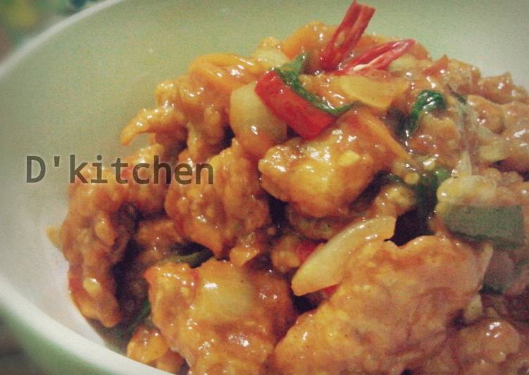 gambar untuk cara membuat Chicken Koloke (Fried Chicken in a Sweet n' Sour Sauce)