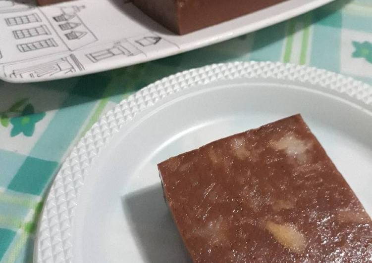 resep lengkap untuk Puding Brownies