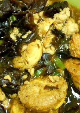 Tofu ayam tumis black pepper