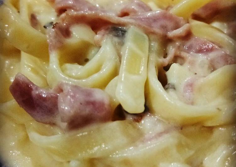 bahan dan cara membuat Pasta Carbonara