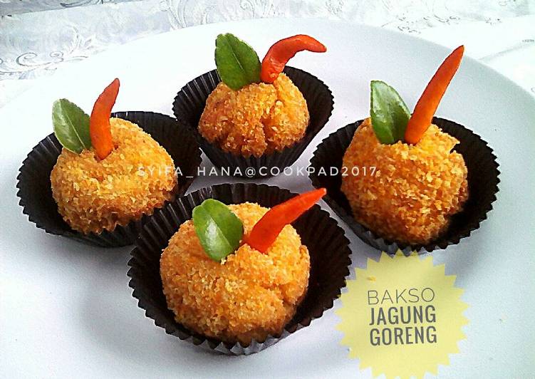 cara membuat Bakso Jagung Goreng