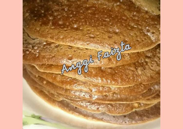 resep makanan Pancake coklat teflon sederhana #BikinRamadanBerkesan