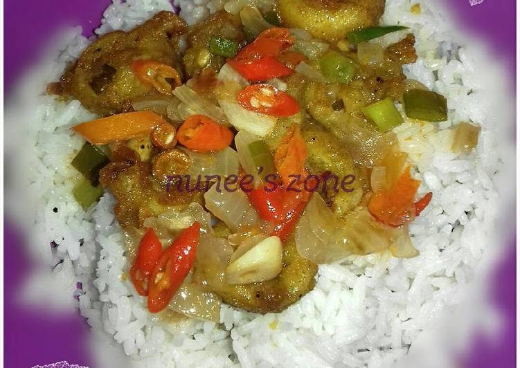 resep makanan Crispy Squid Rings with Padangnese Sauce (Cumi goreng tepung pakai saus padang)