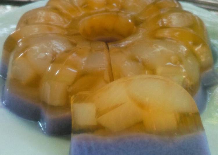 Puding lapis kelapa kw