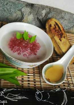 Bubur Mutiara Saus Pisang