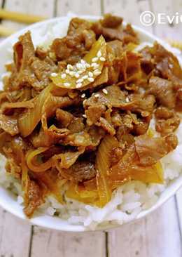 Gyudon/ Beef Bowl ala Jepang versi halal