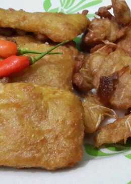 Tempe goreng campur udang
