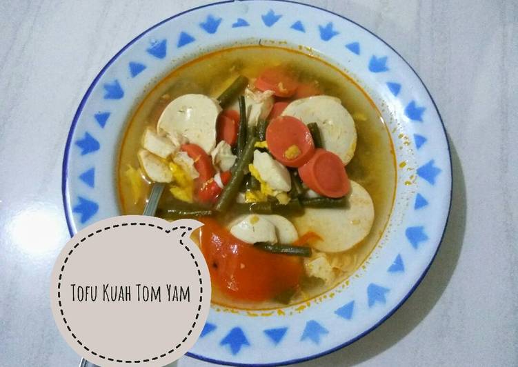 bahan dan cara membuat Tofu Kuah Tom Yam