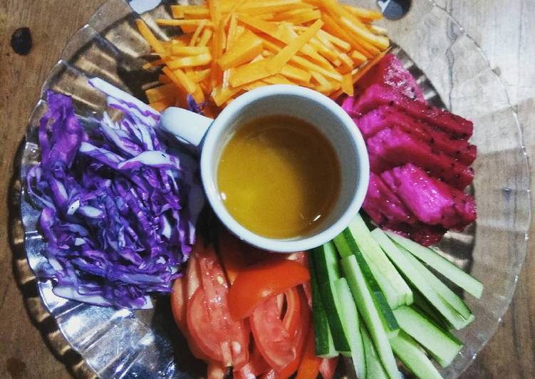 resep Salad buah sayur dressing lemon dan madu