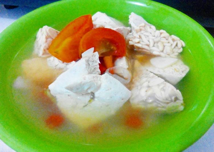 resep lengkap untuk Sayur Tahu + Tempe Simpel ga pake ribet