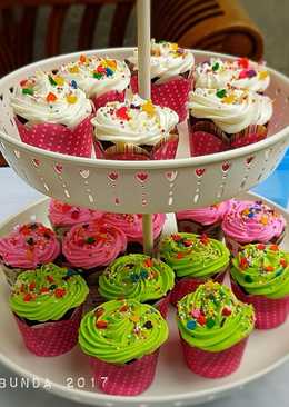 Steamed coklat cupcakes