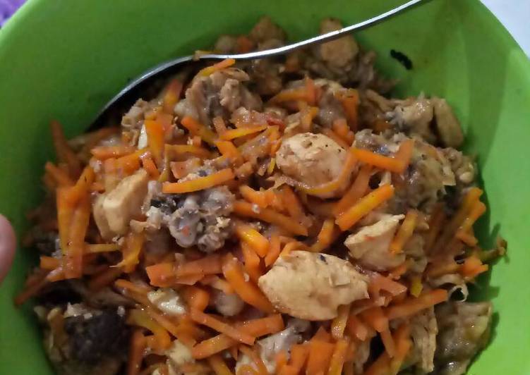 Resep Wortel ayam bumbu rujak