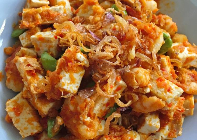 Resep Tumis tahu udang petai bumbu sereh By Mira sardjo