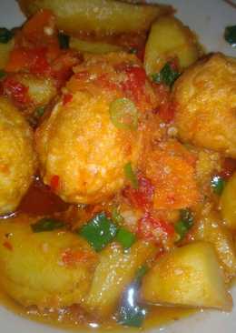 Sambel balado telor dan kentang