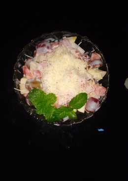 Salad buah saus yogurt