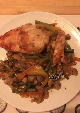 Parchment bbq chicken