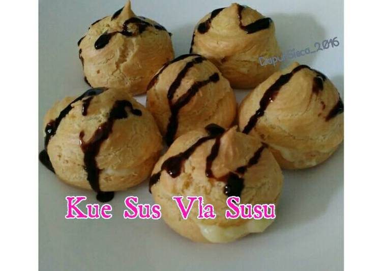 gambar untuk cara membuat Kue sus vla susu