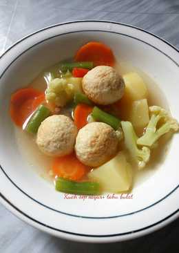 Kuah sop sayur+tahu bulat