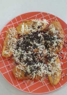 Pisang goreng krispi cokelat keju susu