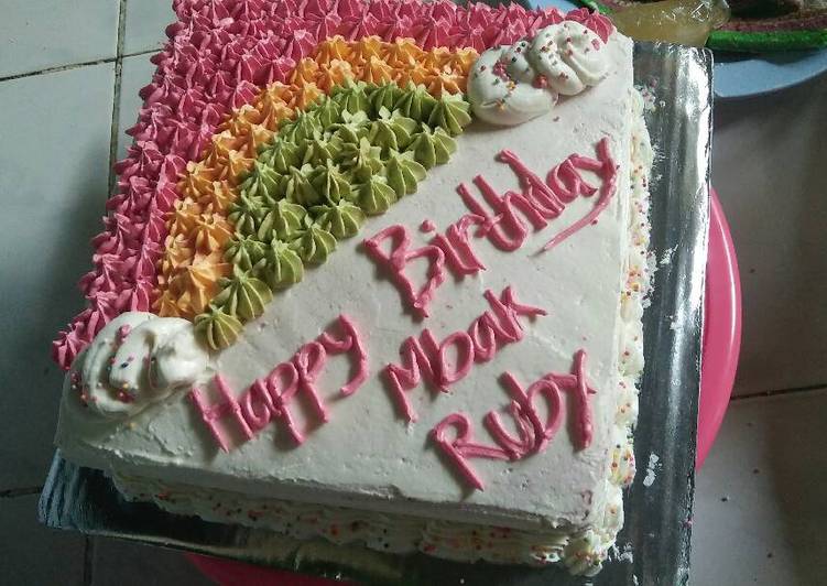 gambar untuk resep Rainbow Cake Ny. Liem (modifikasi)