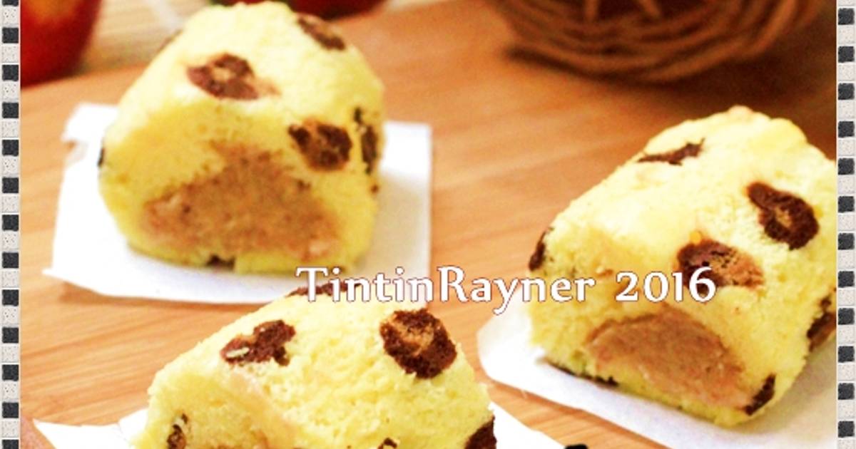 Resep Mini leopard roll cake with peanut jam.-Anti retak,praktis ;)
