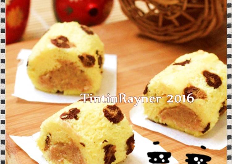 gambar untuk cara membuat Mini  leopard roll cake with peanut jam.-Anti retak,praktis ;)