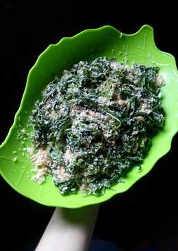 Urap daun singkong muda