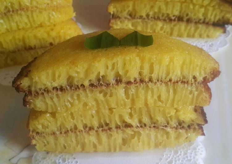 resep lengkap untuk Bika Ambon ekonomis #enakanbikinsendiri