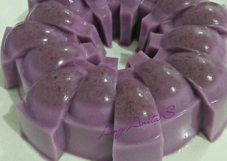 gambar untuk resep makanan Puding Taro