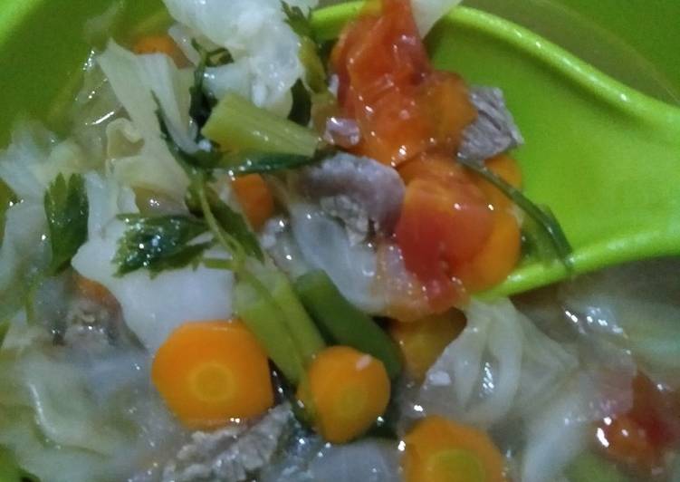 cara membuat Sayur sop daging