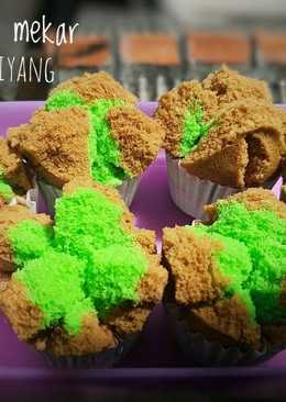 Bolu kukus mekar -pandan mocca
