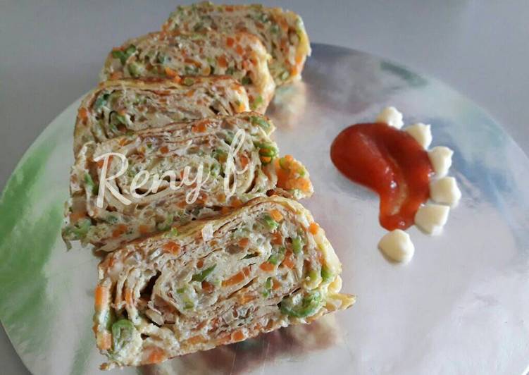 resep lengkap untuk ?? egg roll vegetables ??