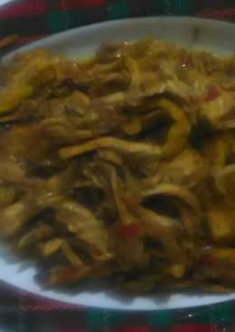 Ayam suwir tahu bumbu kecap