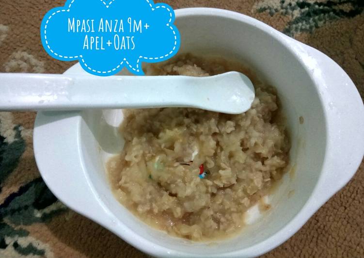 resep lengkap untuk Menu Mpasi 9m+ Apel+oats