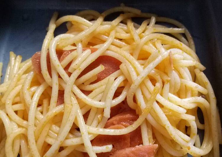 bahan dan cara membuat Spagetti simple