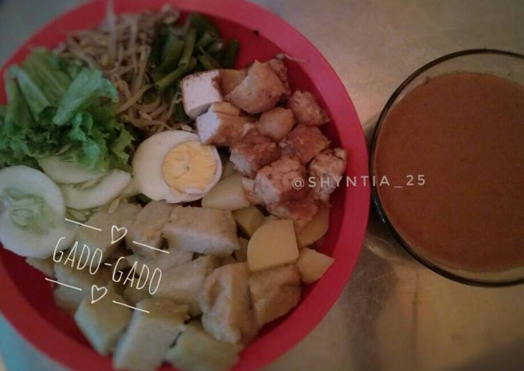 resep masakan Gado-gado Bumbu Kacang Siram