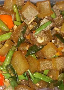 Oseng Kikil buncis cabe ijo