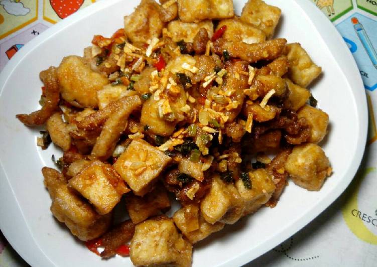 resep lengkap untuk Ayam Tahu Cabe Garam