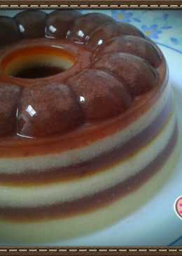 Puding jagung manis lapis puding coklat susu