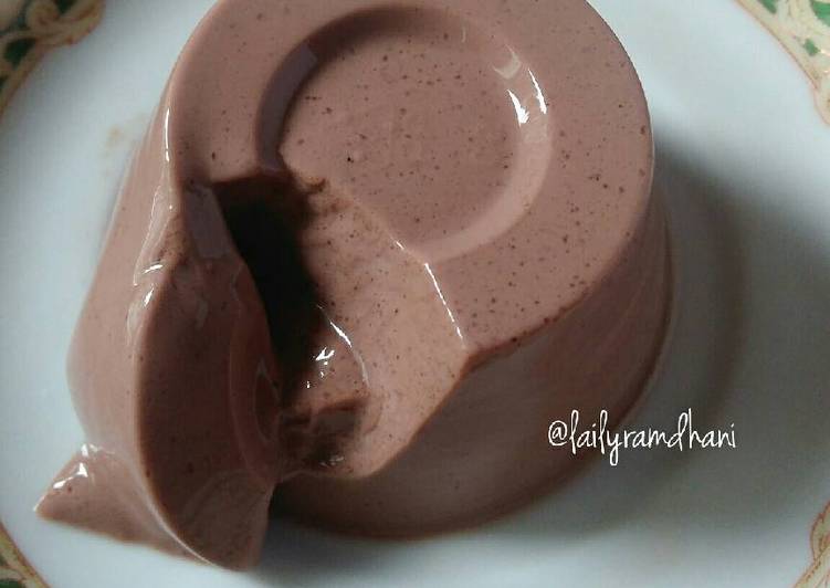 gambar untuk cara membuat Simple ekonomis Silky pudding / pudding sutera / pudding puyo kw