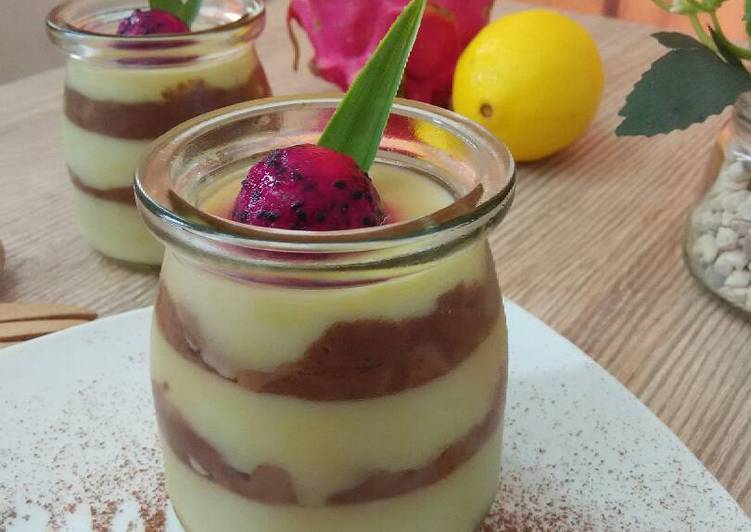 gambar untuk resep makanan Layer Silk Choco Avocado (puding alpukat)