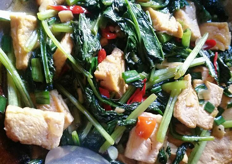 resep masakan Tumis Sawi Hijau n Tahu Saos Tiram